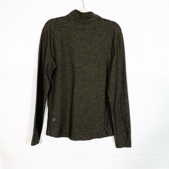 Lululemon Men’s Surge Warm 1/2 Zip Heathered Utilitarian / Black Long Sleeve - Picture 4 of 13